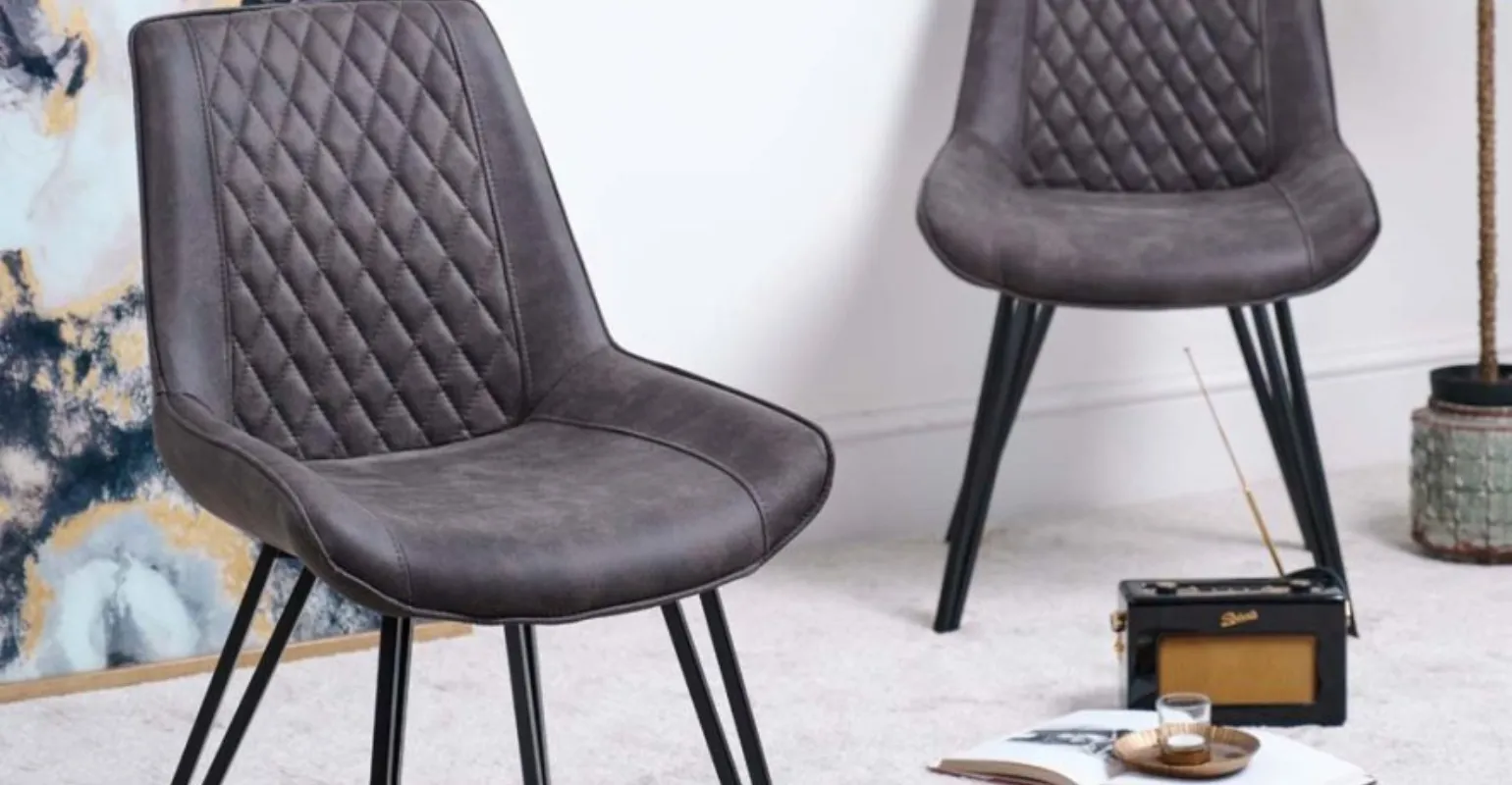 Sennen appreciates the supportive nature of the Finnick dining chairs. He is particularly a fan of the bolster leg supports and the bucket seat, while he finds the diamond stitching on the back adds an interesting detail to an otherwise neutral chair.
